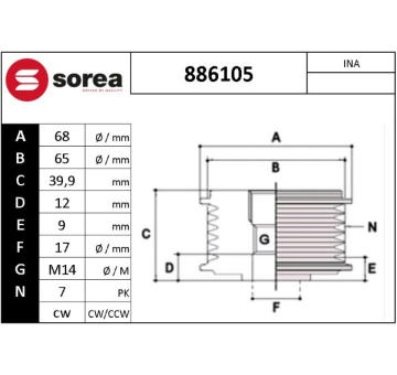 Předstihová spojka EAI 886105