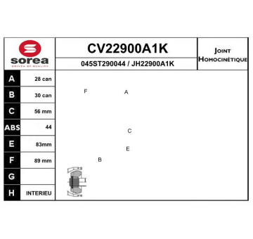 Sada kloubů, hnací hřídel EAI CV22900A1K