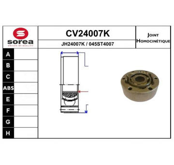 Sada kloubů, hnací hřídel EAI CV24007K