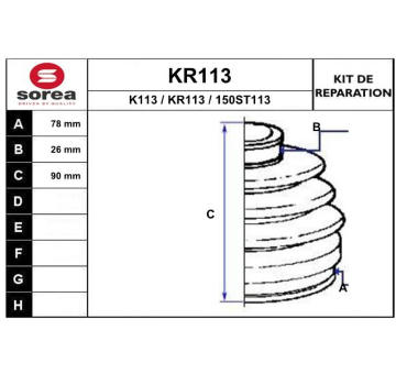 Sada měchů, hnací hřídel EAI KR113