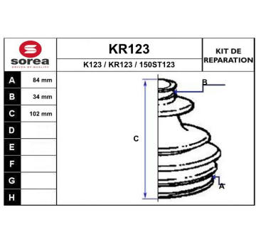 Sada měchů, hnací hřídel EAI KR123