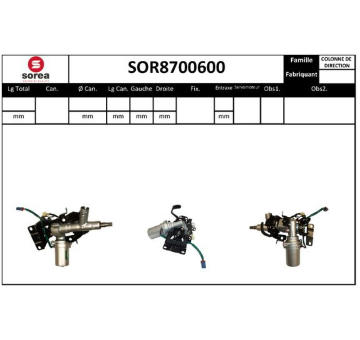 Sloupek řízení EAI SOR8700600