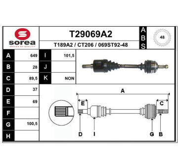 Hnací hřídel EAI T29069A2