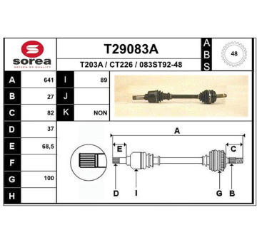 Hnací hřídel EAI T29083A