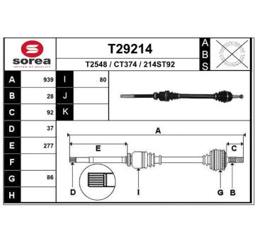 Hnací hřídel EAI T29214