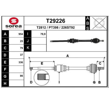 Hnací hřídel EAI T29226