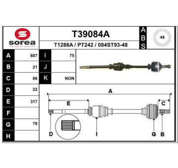 Hnací hřídel EAI T39084A