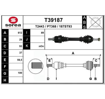 Hnací hřídel EAI T39187