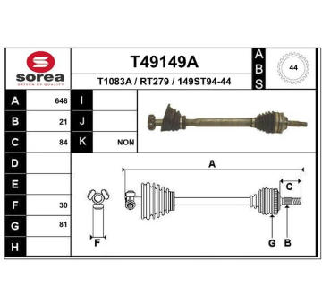 Hnací hřídel EAI T49149A