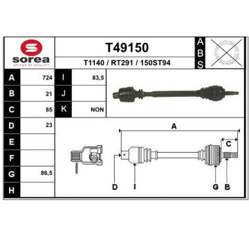 Hnací hřídel EAI T49150