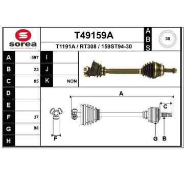 Hnací hřídel EAI T49159A