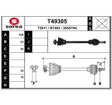 Hnací hřídel EAI T49305