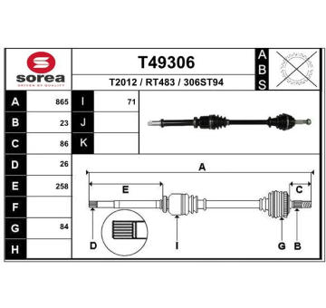 Hnací hřídel EAI T49306