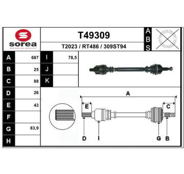 Hnací hřídel EAI T49309