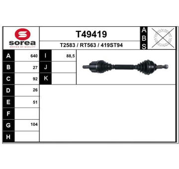 Hnací hřídel EAI T49419