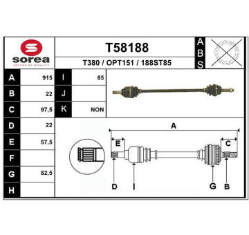 Hnací hřídel EAI T58188