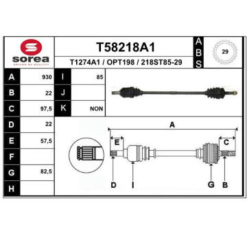 Hnací hřídel EAI T58218A1