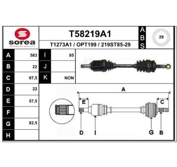 Hnací hřídel EAI T58219A1