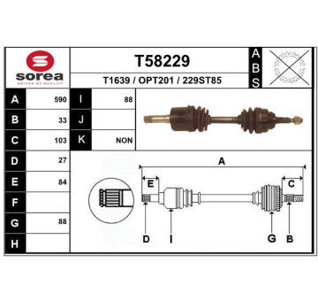 Hnací hřídel EAI T58229