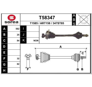 Hnací hřídel EAI T58347