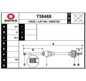 Hnací hřídel EAI T58468