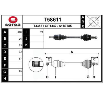 Hnací hřídel EAI T58611