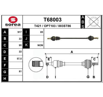 Hnací hřídel EAI T68003