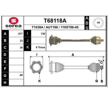 Hnací hřídel EAI T68118A