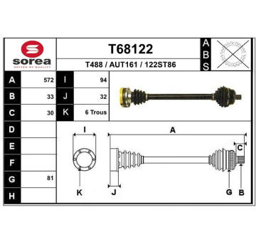 Hnací hřídel EAI T68122