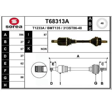 Hnací hřídel EAI T68313A