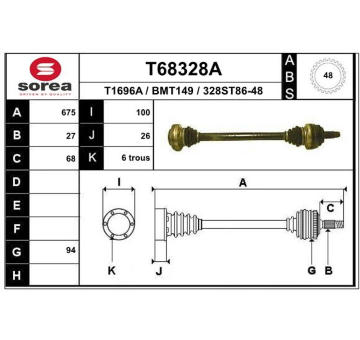 Hnací hřídel EAI T68328A