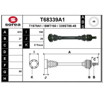 Hnací hřídel EAI T68339A1