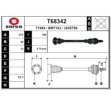 Hnací hřídel EAI T68342