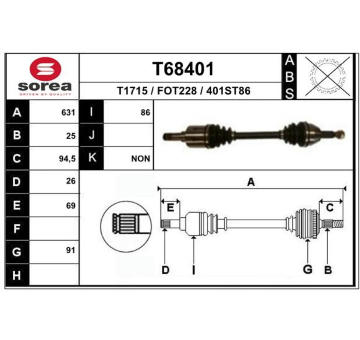 Hnací hřídel EAI T68401