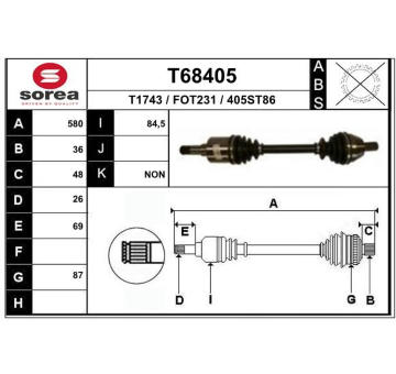 Hnací hřídel EAI T68405