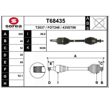 Hnací hřídel EAI T68435