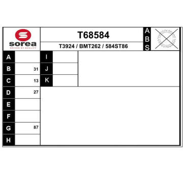 Hnací hřídel EAI T68584