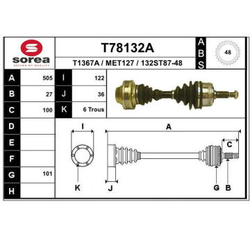 Hnací hřídel EAI T78132A