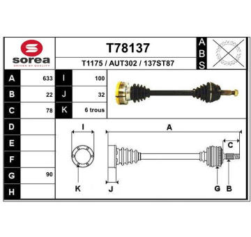 Hnací hřídel EAI T78137