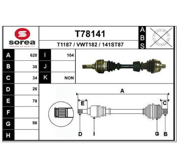 Hnací hřídel EAI T78141