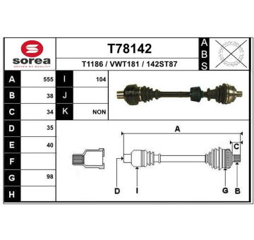 Hnací hřídel EAI T78142