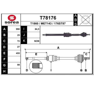 Hnací hřídel EAI T78176