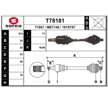 Hnací hřídel EAI T78181