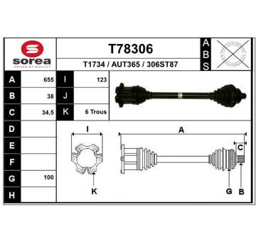 Hnací hřídel EAI T78306