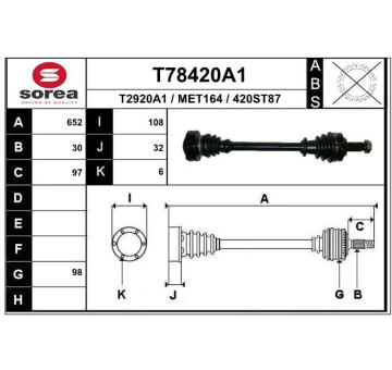 Hnací hřídel EAI T78420A1