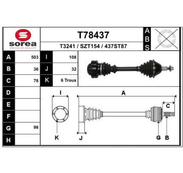 Hnací hřídel EAI T78437