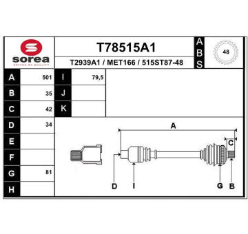 Hnací hřídel EAI T78515A1