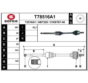 Hnací hřídel EAI T78516A1