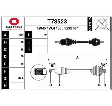 Hnací hřídel EAI T78523