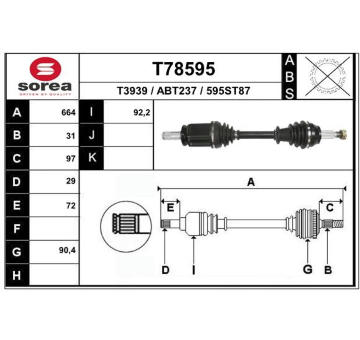 Hnací hřídel EAI T78595